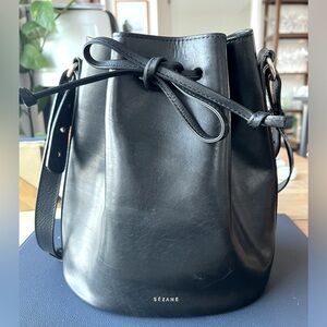 Sézane Black Farrow Bag